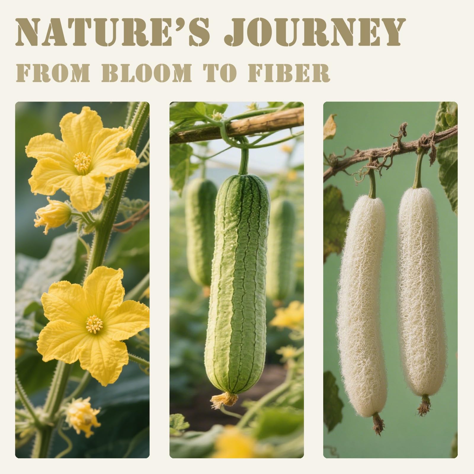 ReedChacha Luffa naturelle, alternative durable au gant plastique pour le corps.