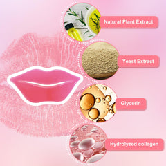 REENGULL masque-levres rose gros-plan: texture gel et hydratation visible.