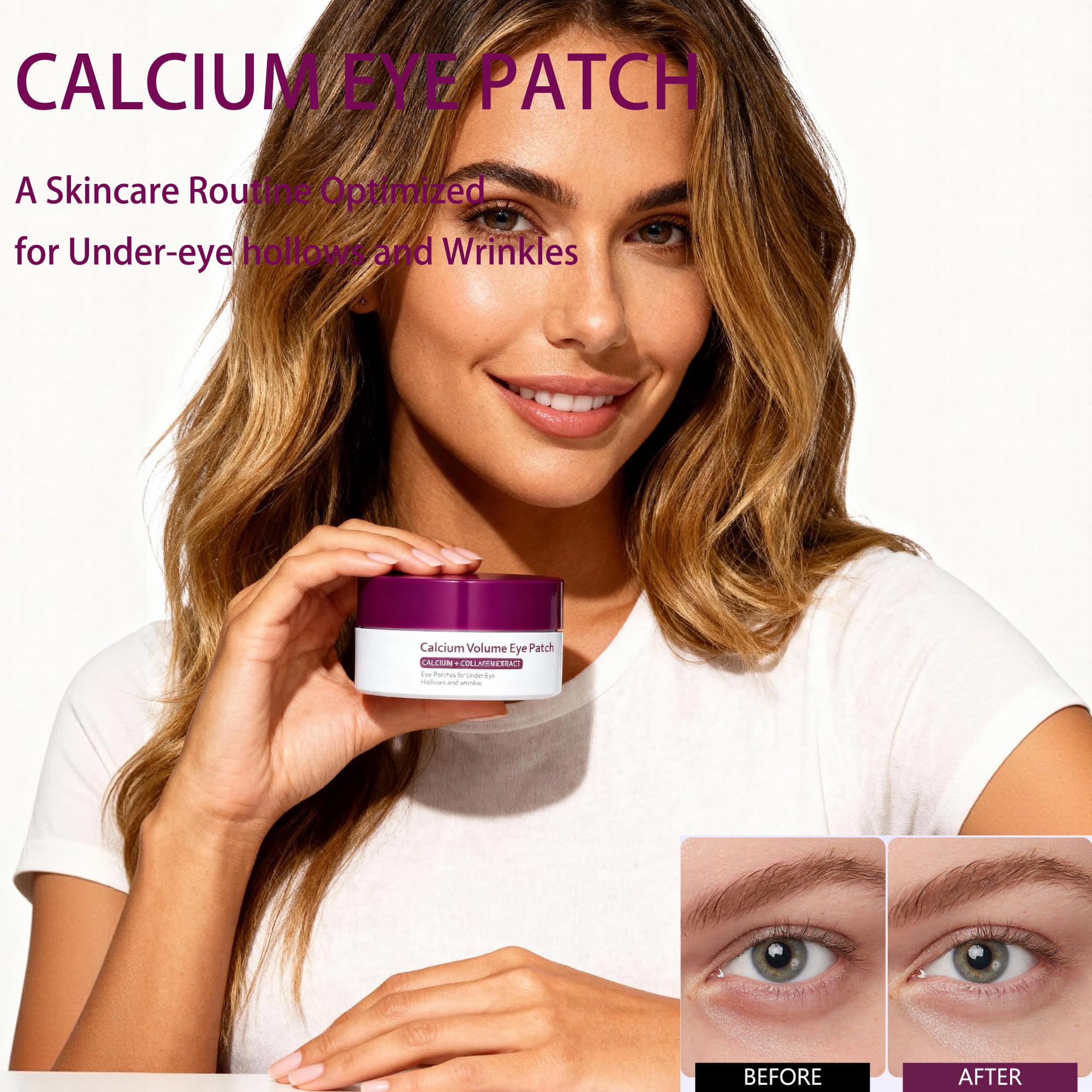 Patchs hydrogel Reepic Cosmer appliqués autour des yeux pour hydratation.
