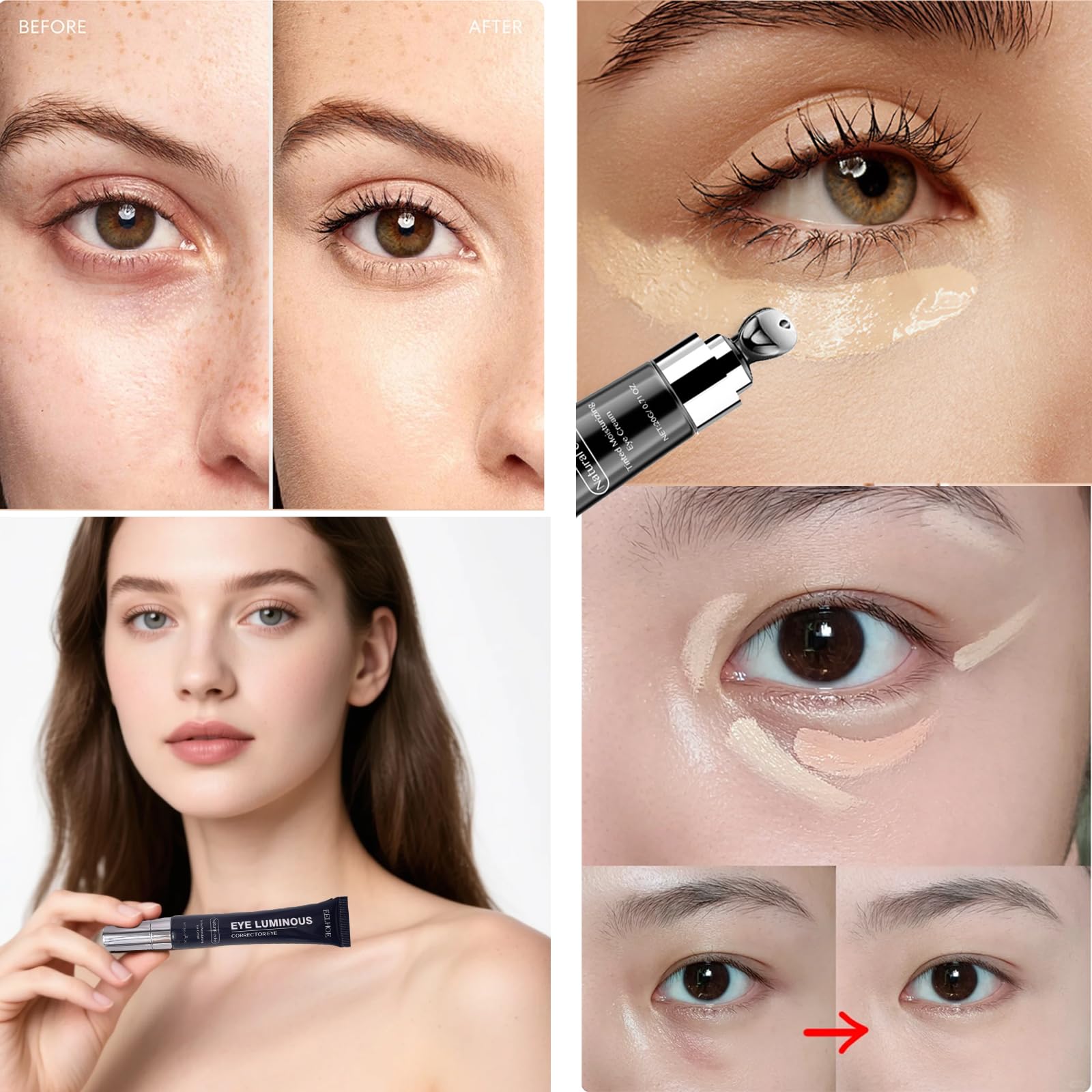 Couverture naturelle illuminant le regard sans effet masque.