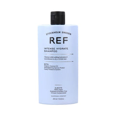 Shampoing REF Intense Hydrate, bouteille visible, soin quotidien nourrissant pour cheveux secs.