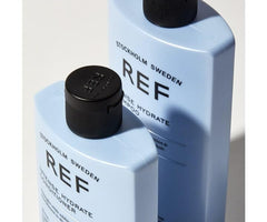 Texture crèmeuse du shampoing REF Intense Hydrate pour une douceur retrouvée.