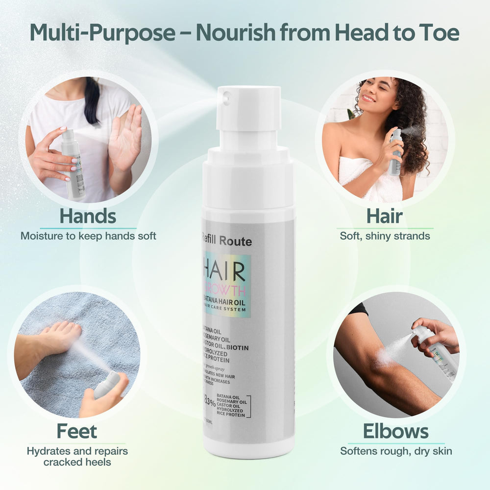 Refill Route huile Batana castor: nourrissant cuir chevelu