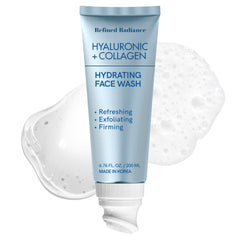 Refined Radiance – Bouteille nettoyant visage hydratant pour peau sensible.