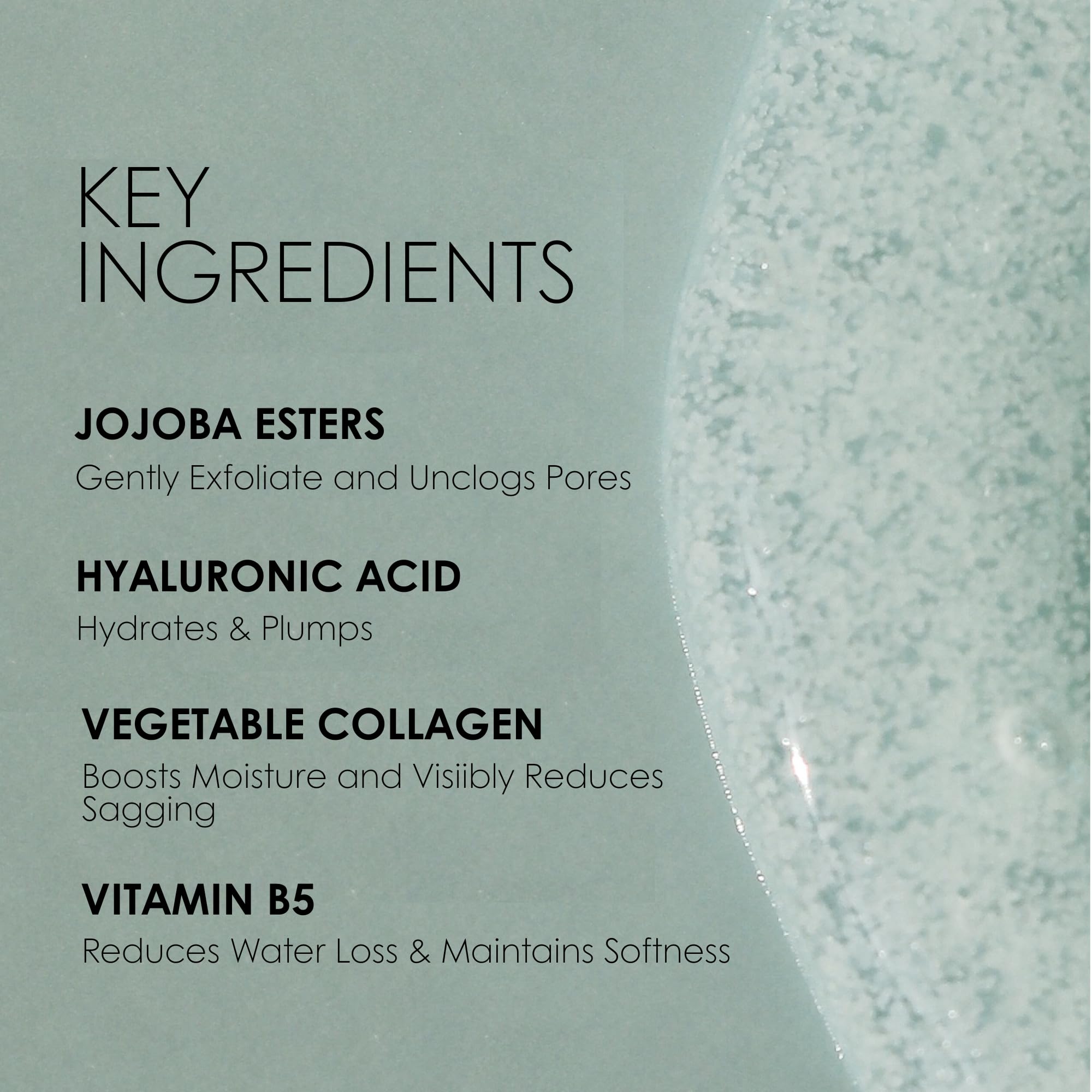 REFLEKT 1: texture exfoliante légère pour peau lisse après lavage.