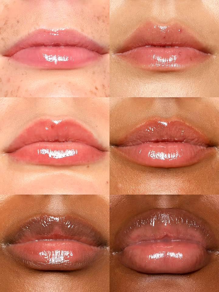 Refy Brillant pour les lèvres Blush en application quotidienne sans collage.