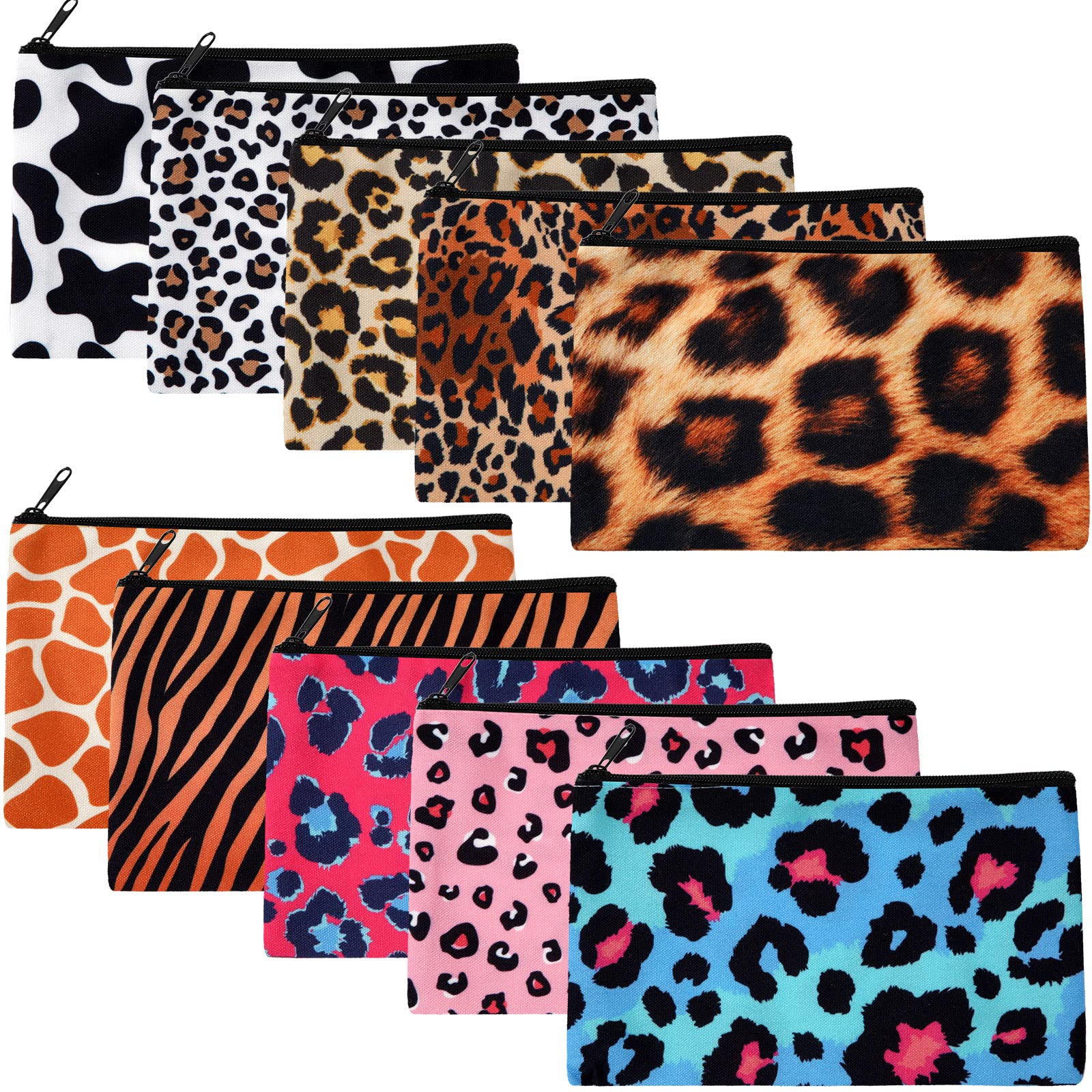 Pochette Reginary Léopard: rangement pratique pour maquillage lors de vos voyages.