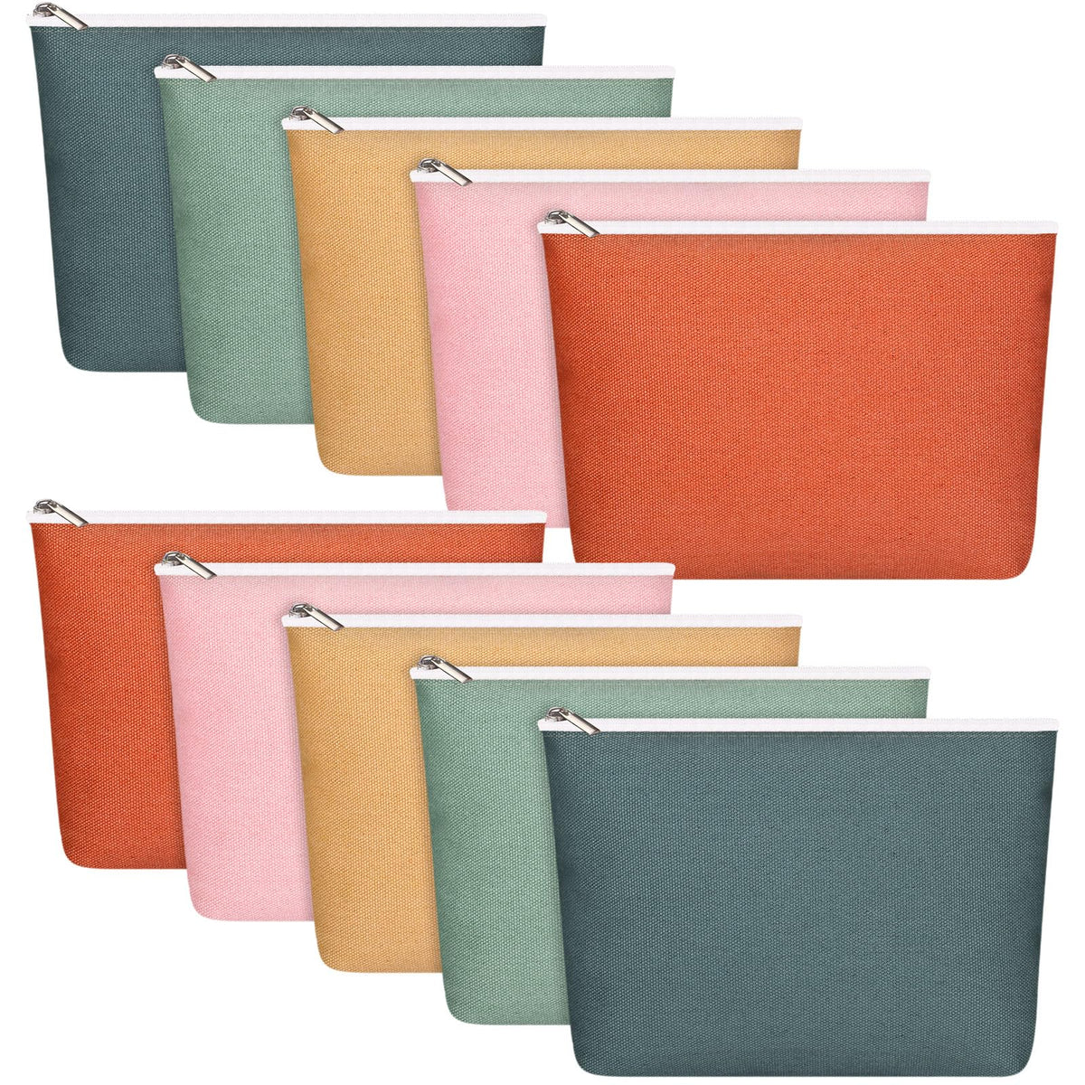 Reginary sac maquillage canvas Saint-Valentin boho, parfait pour voyager