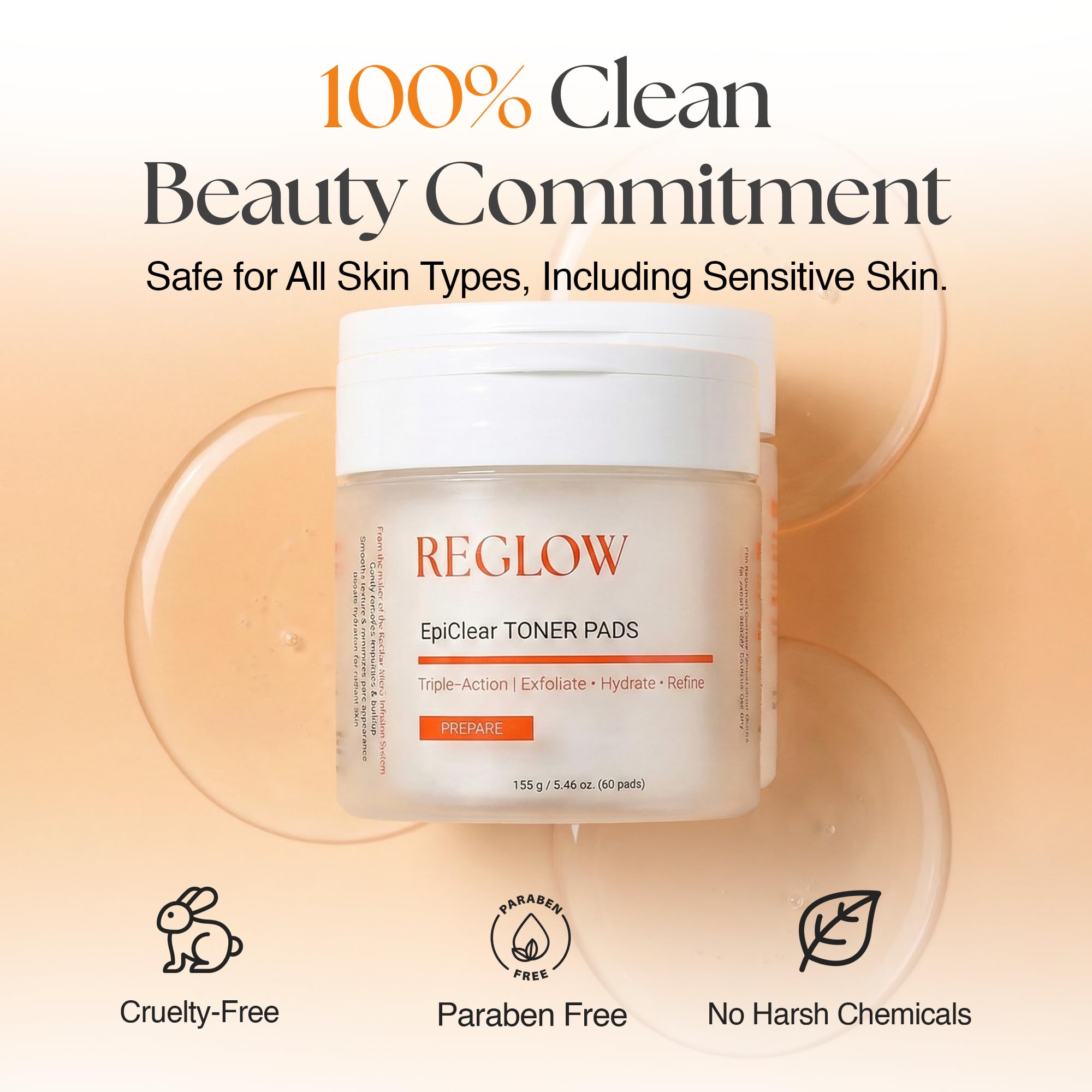 Emballage pratique ReGlow Epiclear, parfait pour la routine soin.