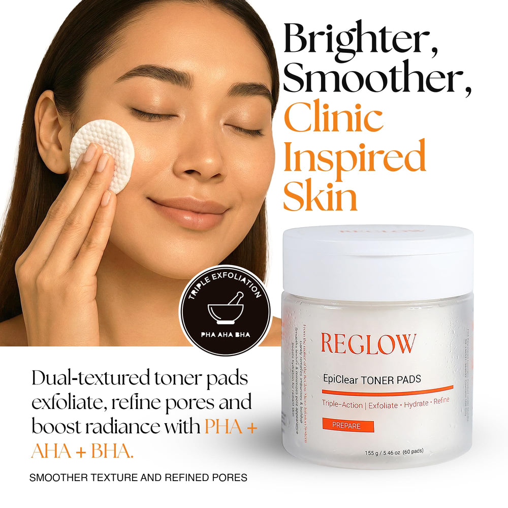 Pores affinés et hydratation légère avec ReGlow Epiclear pour peau équilibrée.