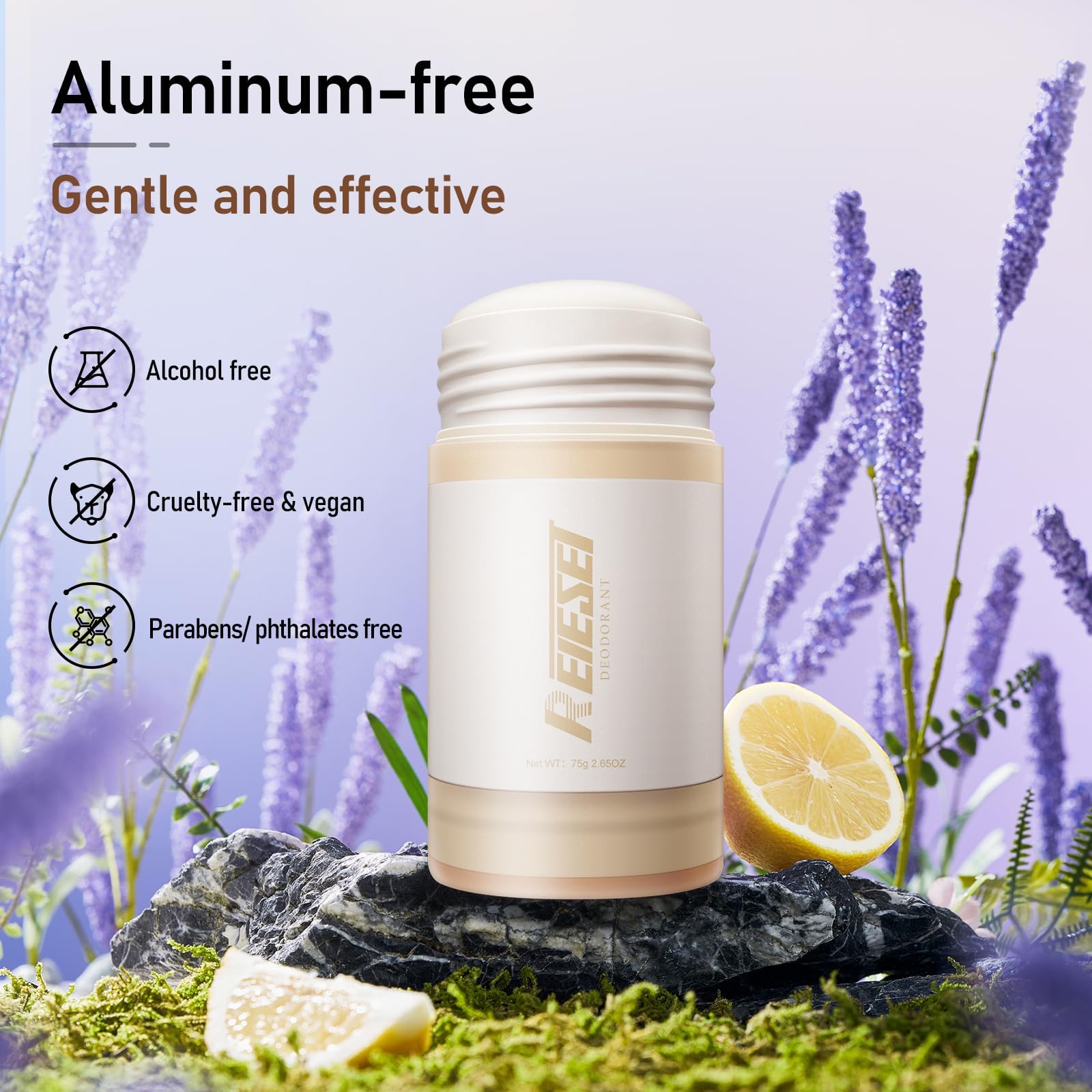 Protection anti-odeur jusqu’à 72 heures avec Reieset, parfum doux.