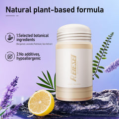Application lisse sans résidu: Reieset déodorant naturel, texture solide.