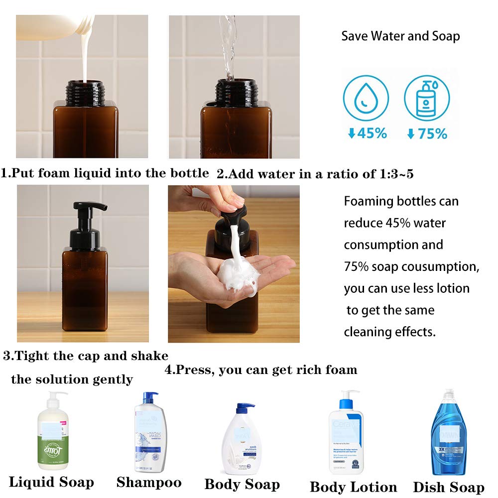 Bouteille en PETG ambrée rejomiik 450 ml, durable et sûre.