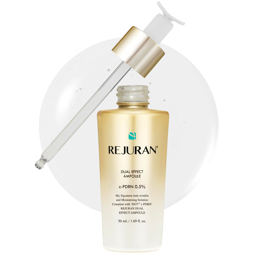 Sérum REJURAN Dual Effect Ampoule: bouteille, hydratation durable et soin anti-âge potentiels