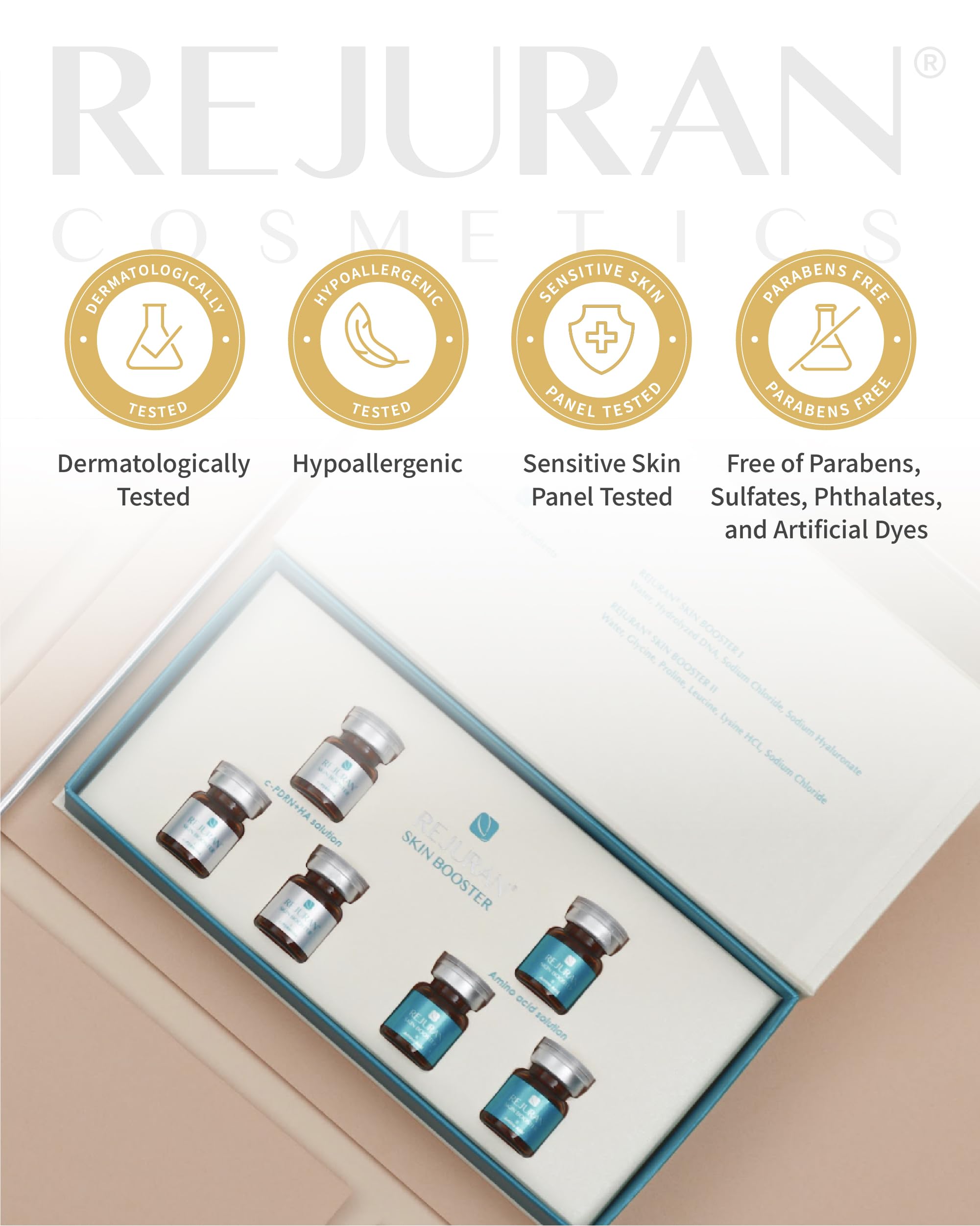 REJURAN Dual Effect Ampoule: logo et marque visibles, symbole de confiance pour votre routine