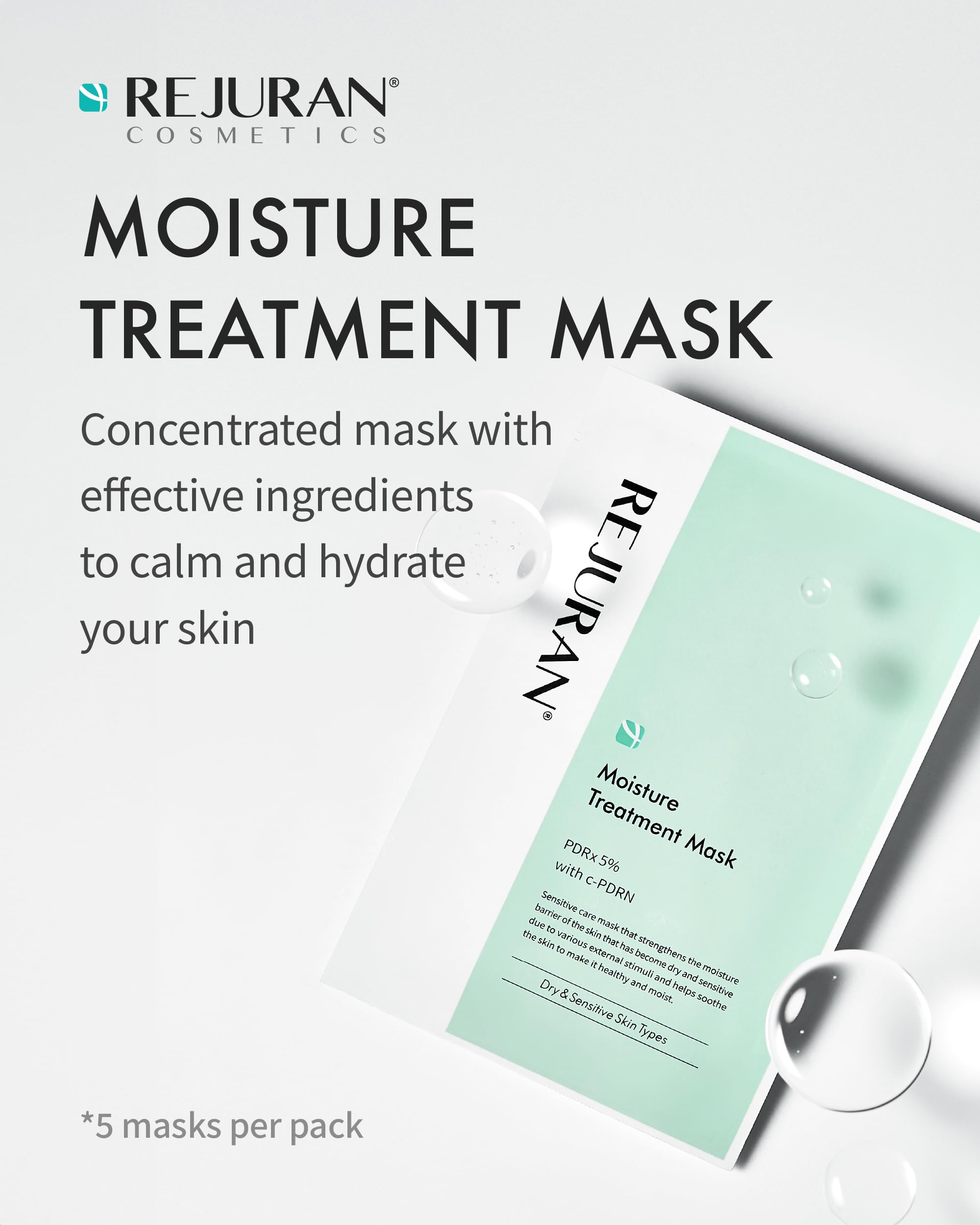 REJURAN Masque Hydratant PDRx — texture soyeuse pour une sensation douce