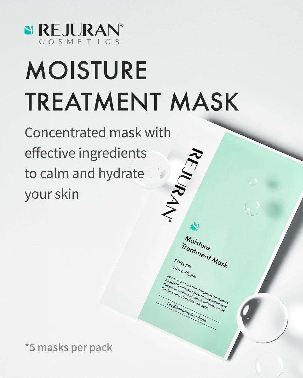REJURAN Masque Hydratant PDRx — texture soyeuse pour une sensation douce
