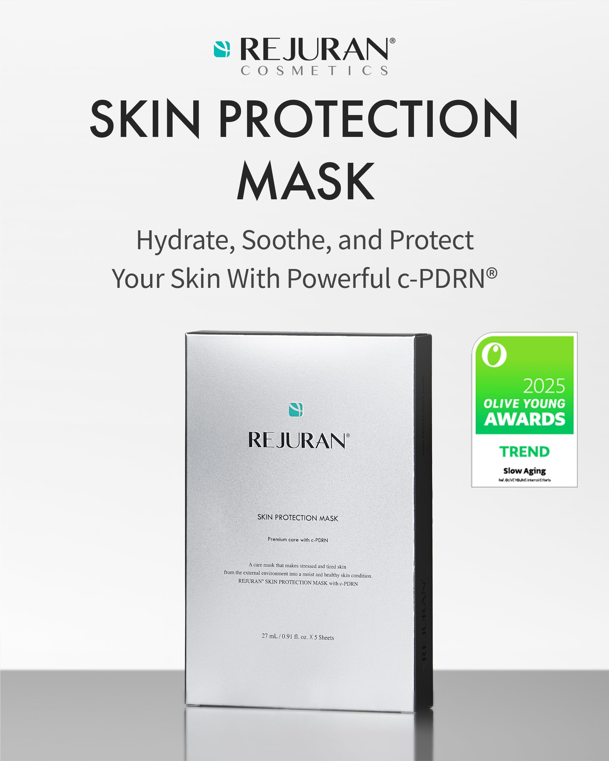 REJURAN Masque Protection Peau – feuille masque coton pour hydratation en profondeur