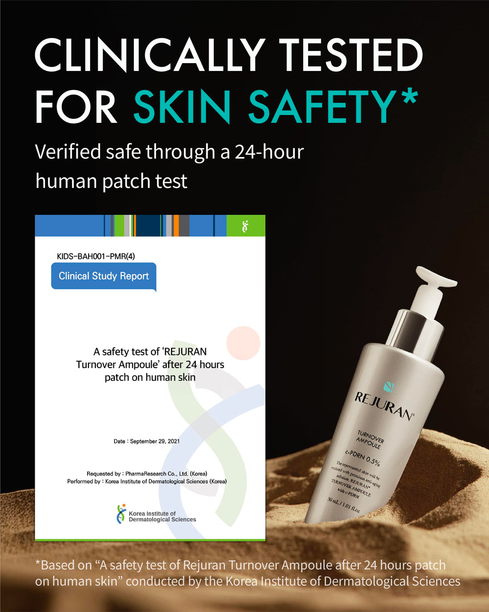 Application du REJURAN Turnover Ampoule sur le visage et le cou