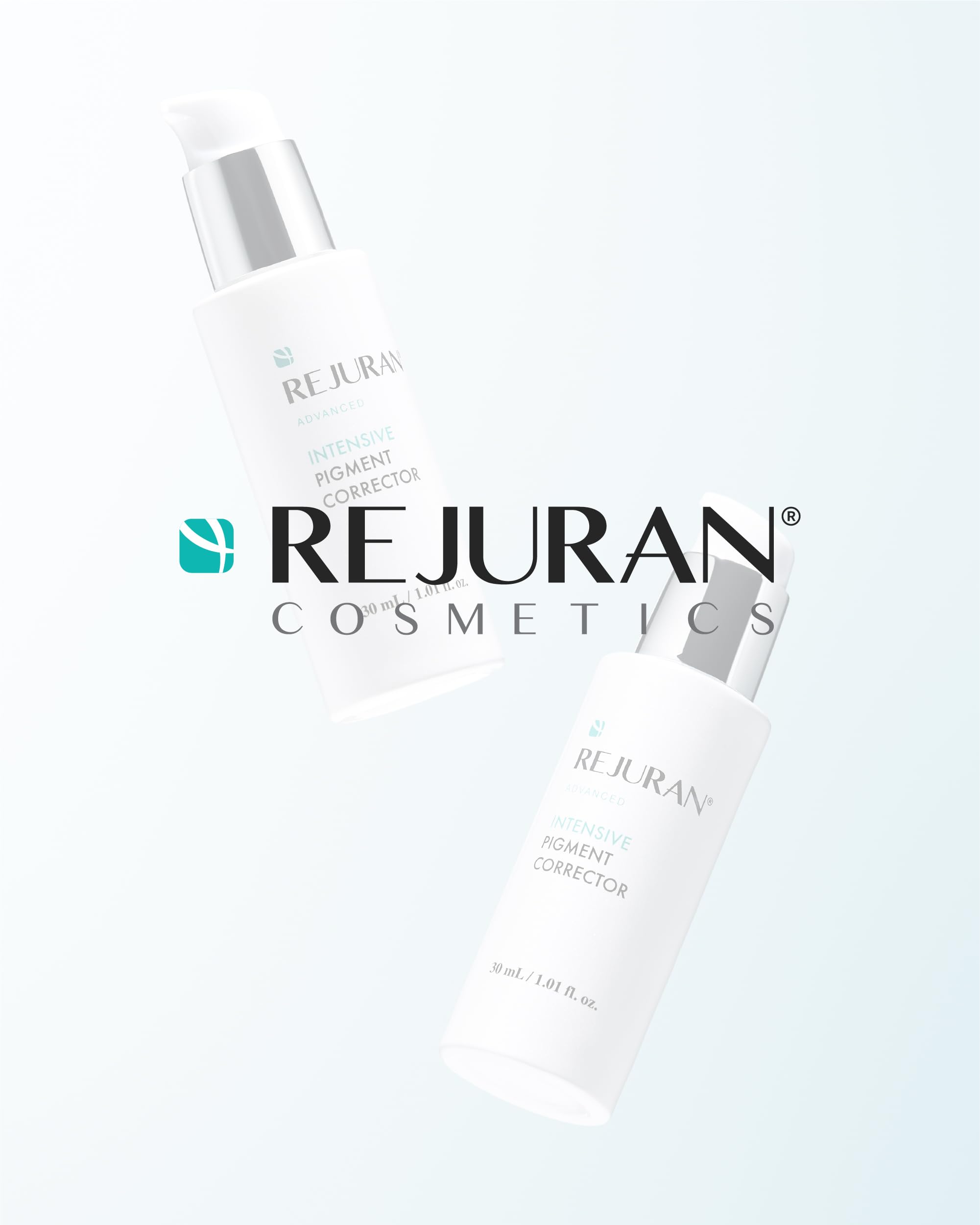 Usage quotidien du sérum REJURAN sur visage, cou et décolleté pour uniformiser le teint.