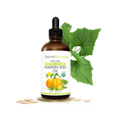 Huile de graines de citrouille RejuveNaturals, bouteille 4oz – hydratation légère et rapide.