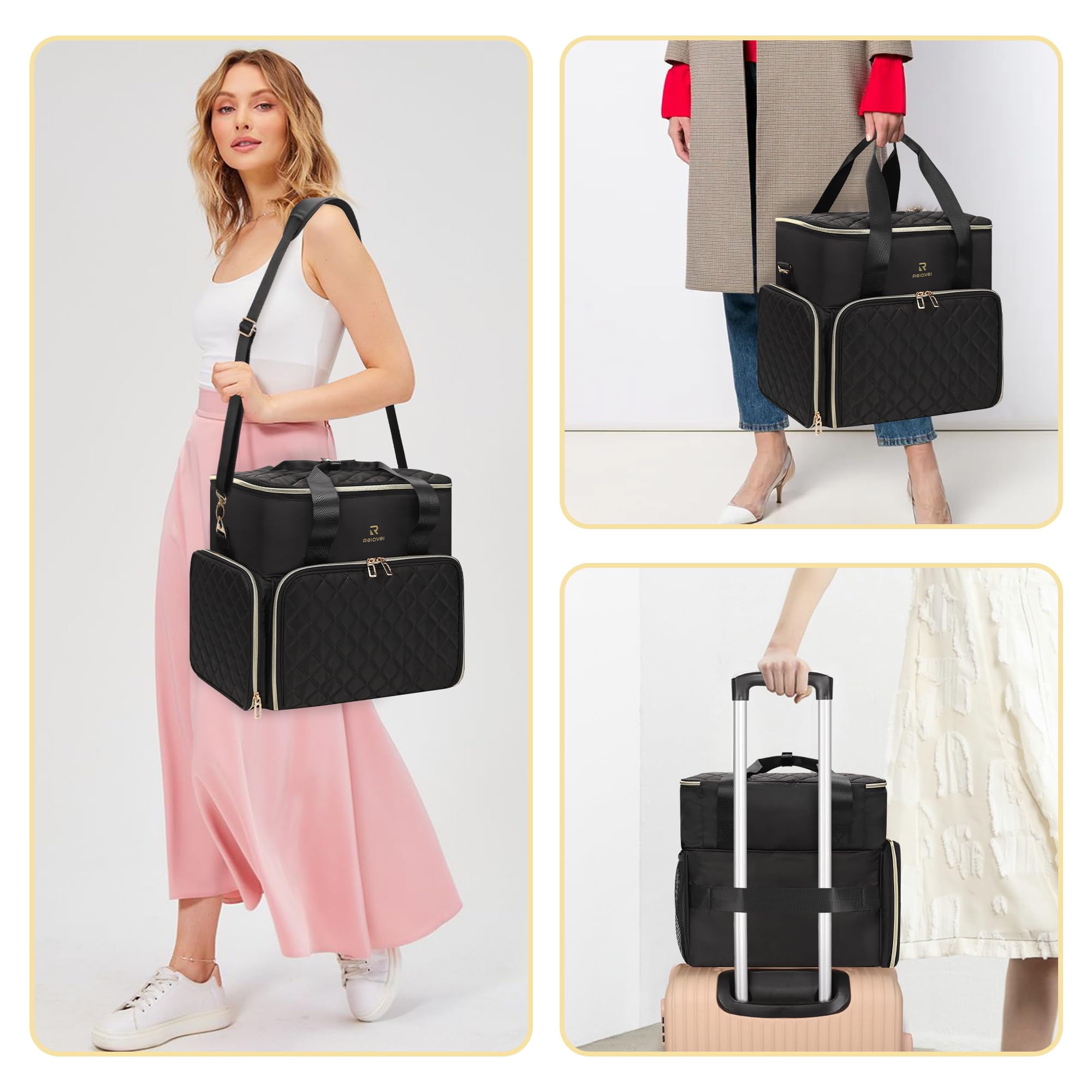 Relavel propose une sangle épaule et une sangle trolley pour transporter sans effort.
