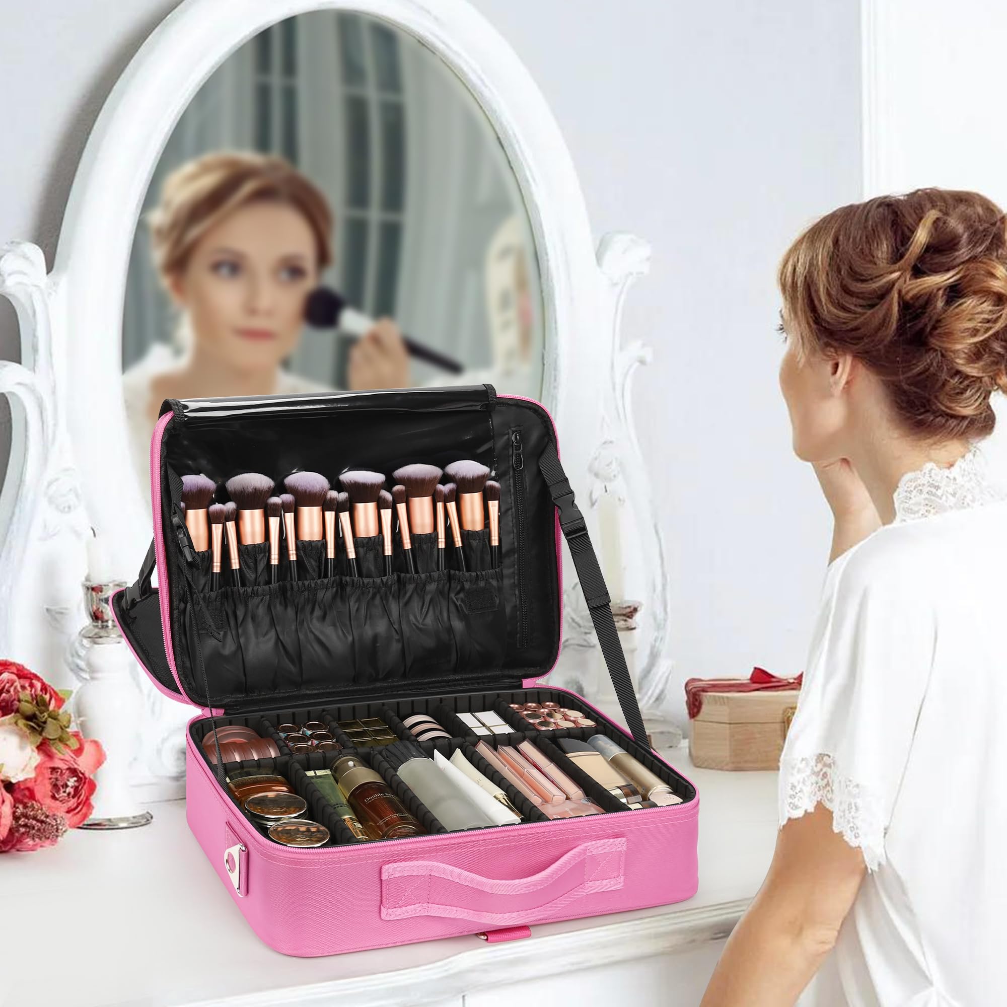 Coffret Relavel mesurant 16x11x3,7 pouces, grande capacité et accessibilité.