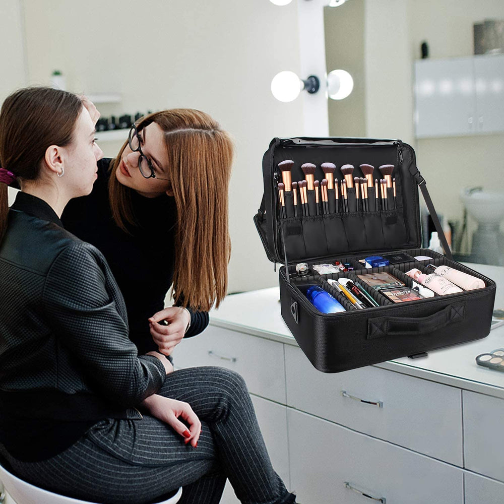 Relavel coffret maquillage extralarge: parfait pour usage pro ou personnel.