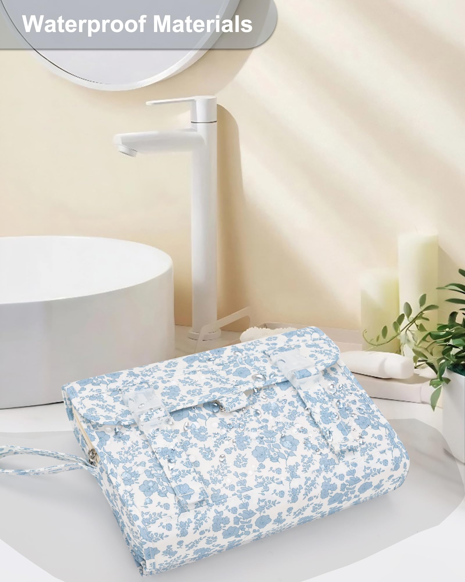 Relavel design bleu fleuri ajoute du style lors des voyages.