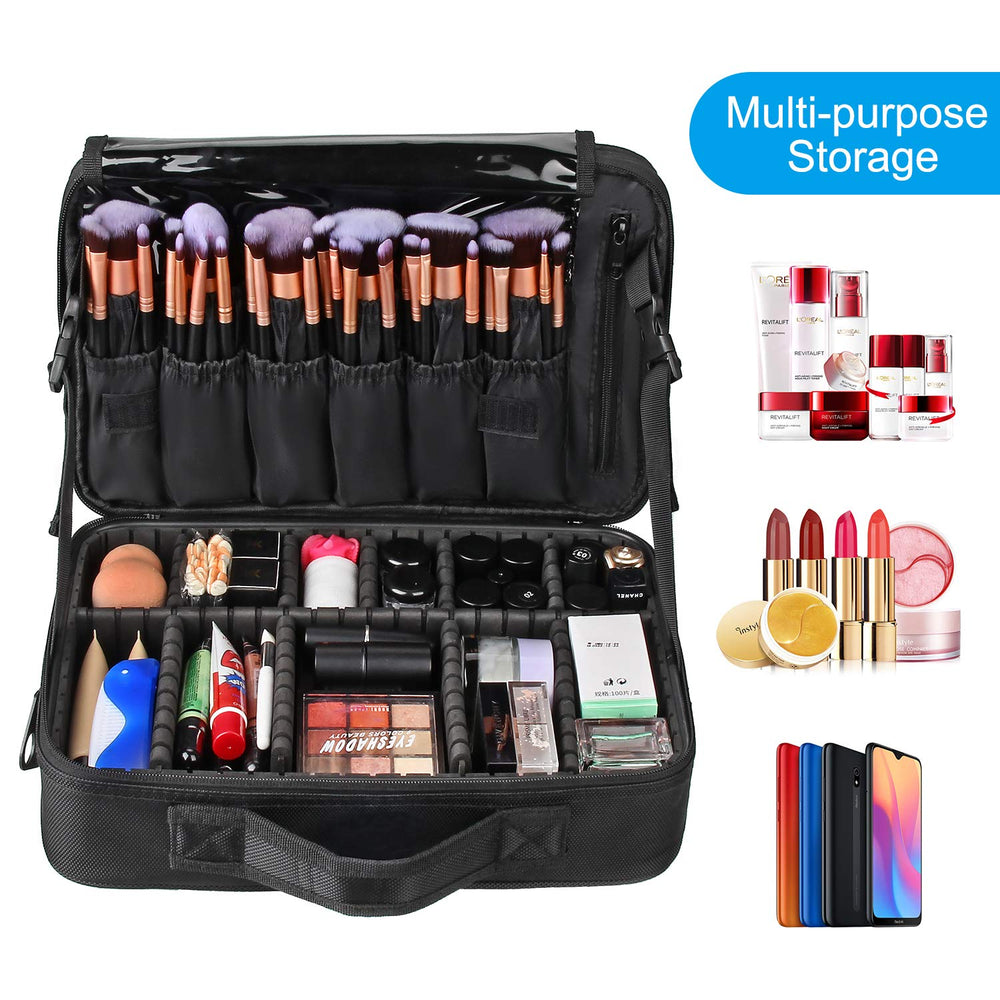 Relavel mallette maquillage voyage - doublure intérieure résistante et sécurisante