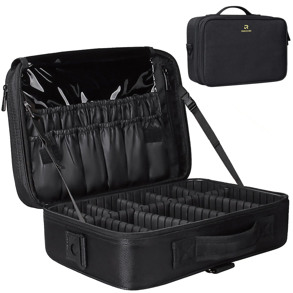 Relavel mallette maquillage voyage - extérieur robuste et léger pour le transport