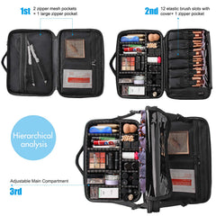 Relavel mallette maquillage voyage - poches zippées pour un accès rapide