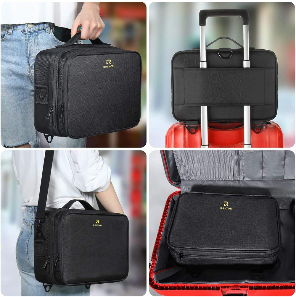 Relavel mallette maquillage voyage - rangements intérieurs modulables