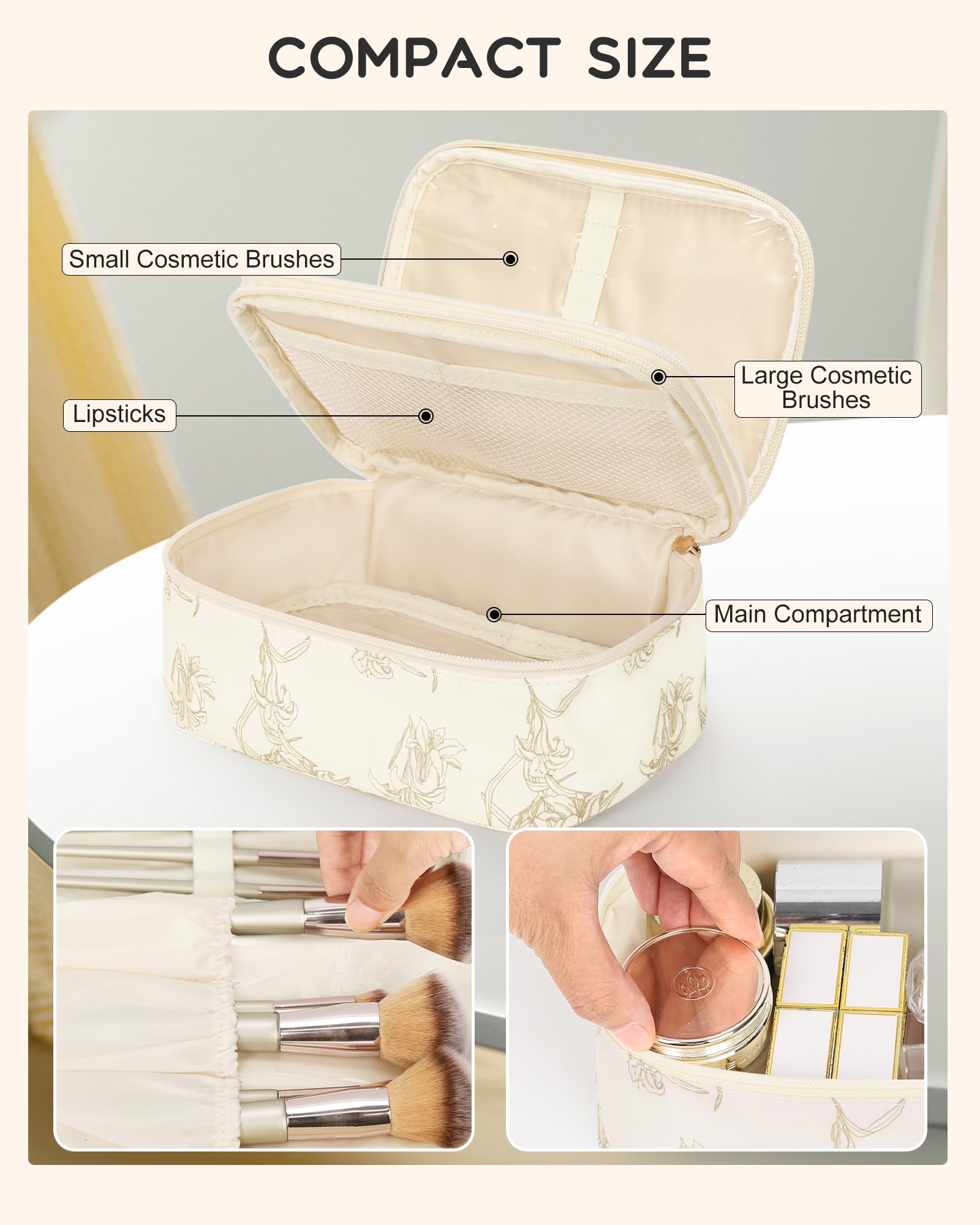 Relavel matériau nylon durable et imperméable protège les cosmétiques en voyage.