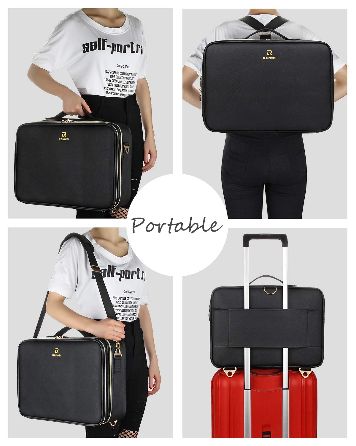 Relavel matériel PU imperméable durable et facile à nettoyer pour voyage.