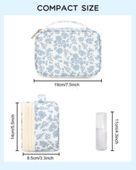 Relavel mini-trousse maquillage avec 2 pinceaux, rangement compact pour retouches rapides.