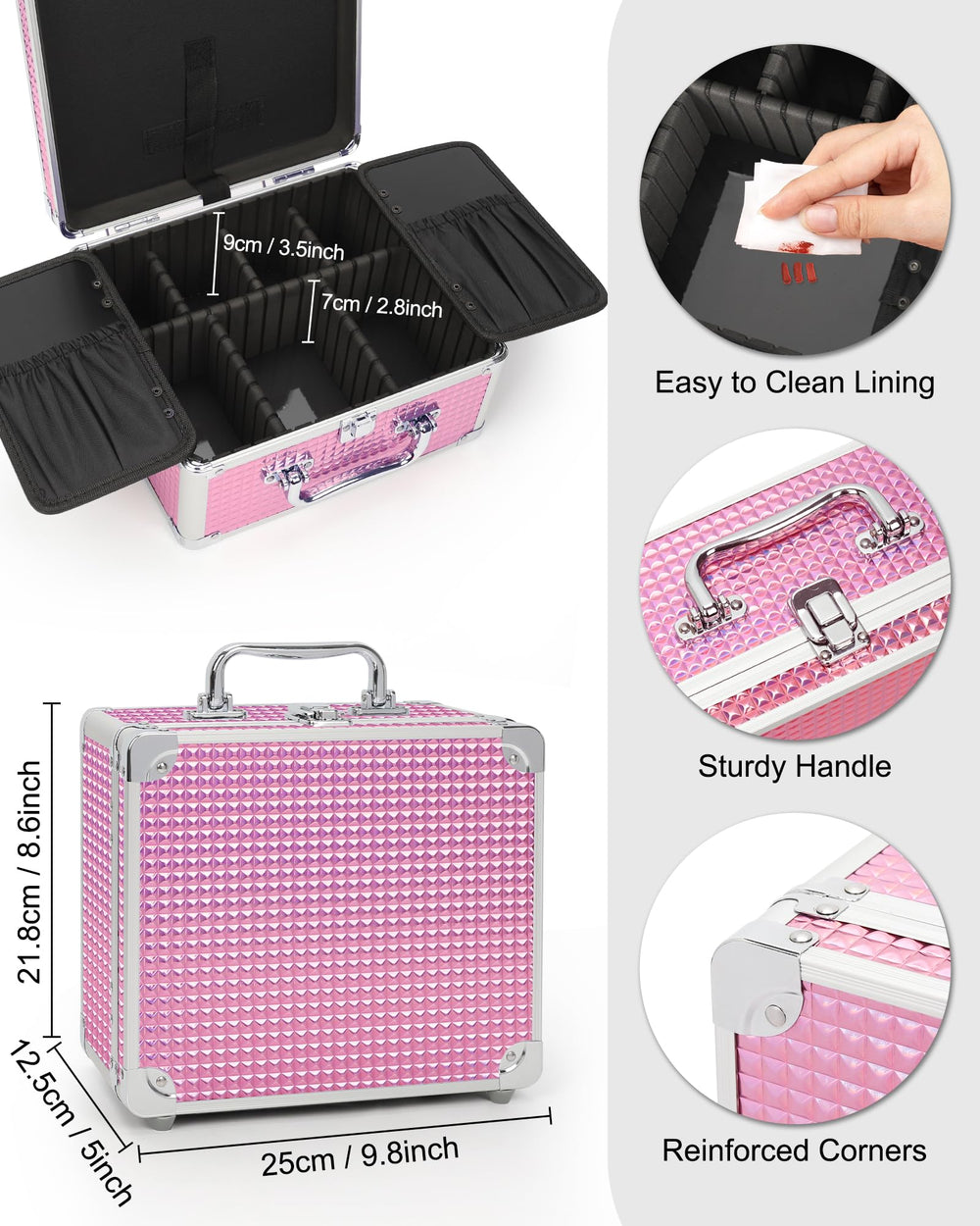 Relavel miroir USB rechargeable avec autonomie et usage nomade.