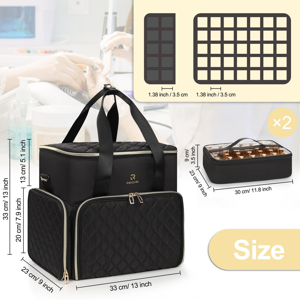 Relavel nylon durable et fermetures doubles protègent les bouteilles.