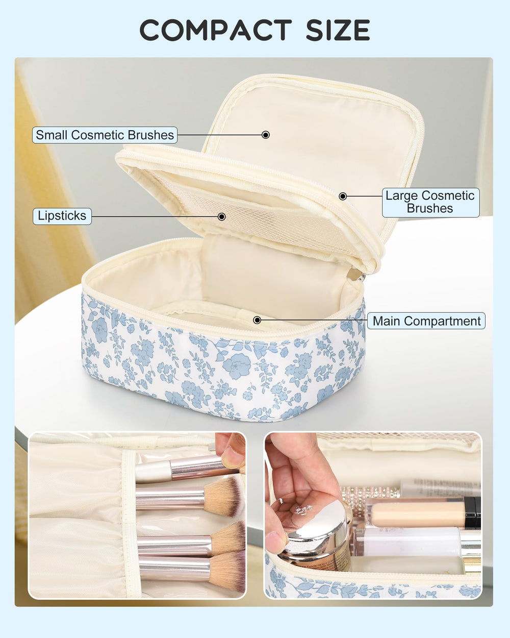 Relavel organiseur double couche avec poche filet et grand compartiment pour accessoires.