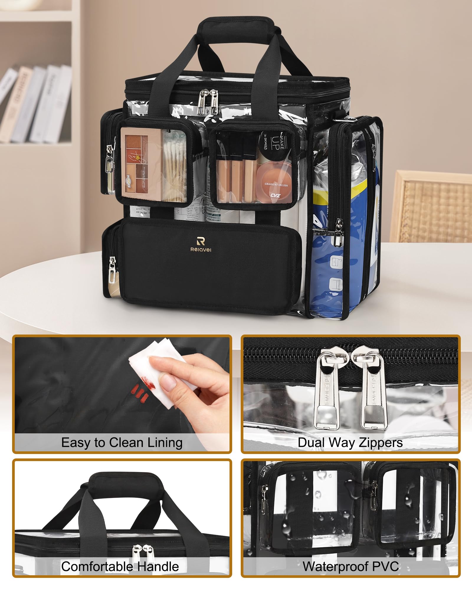 Relavel poches latérales pour un accès rapide aux essentiels.