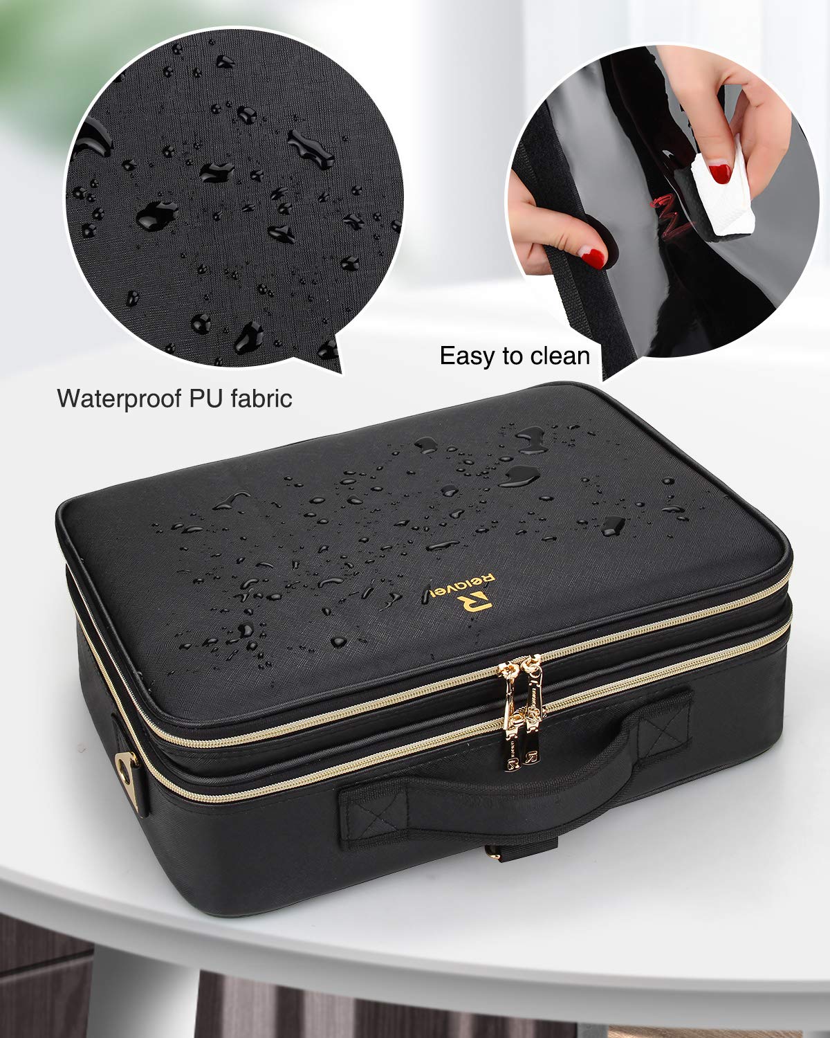 Relavel poches mesh et zip pour accessoires maquillage organisés.