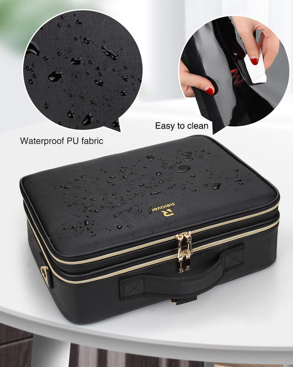 Relavel poches mesh et zip pour accessoires maquillage organisés.
