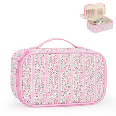 Relavel pochette maquillage rose vue avant, rangement pratique en voyage