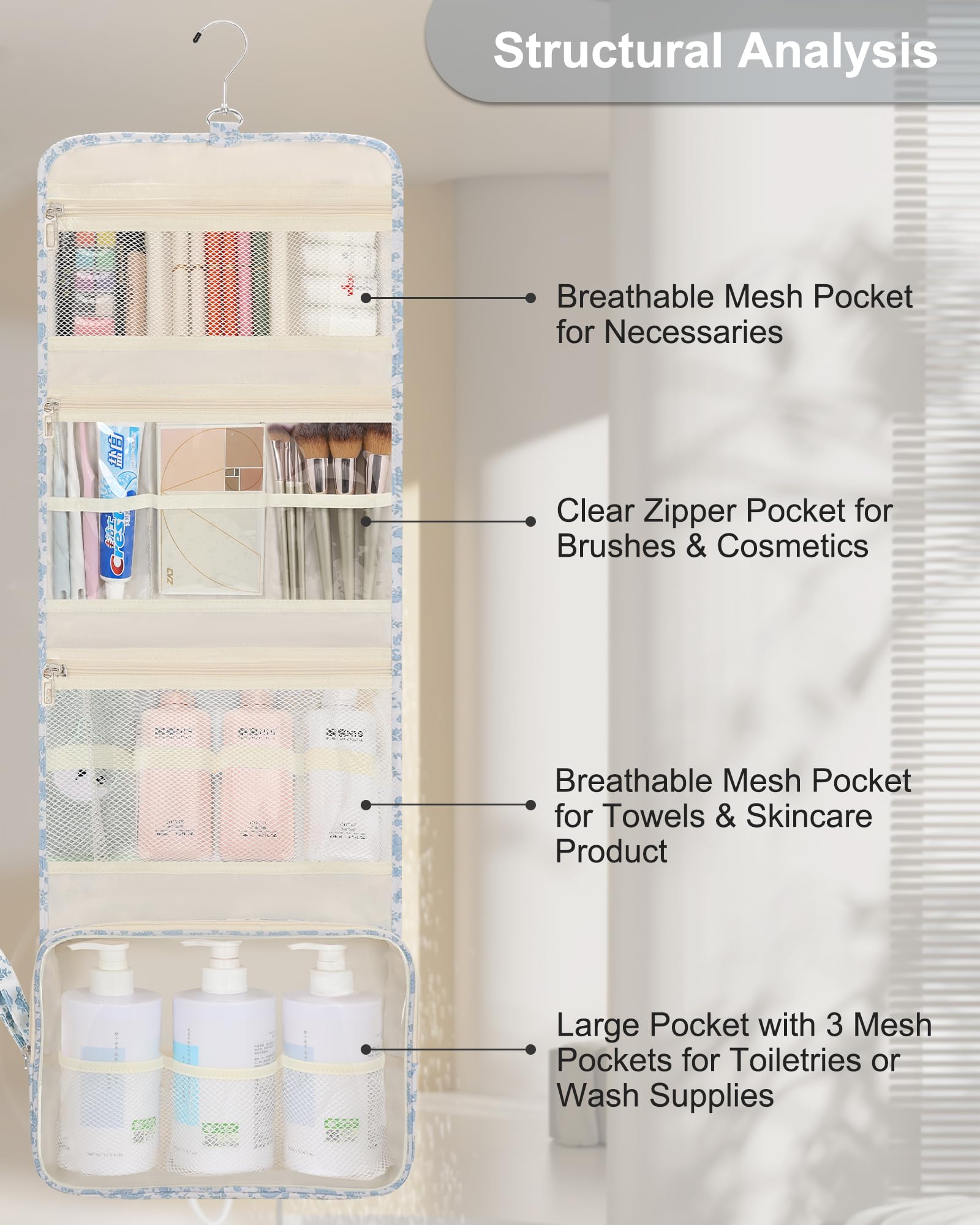 Relavel rangement des accessoires beauté en déplacement.