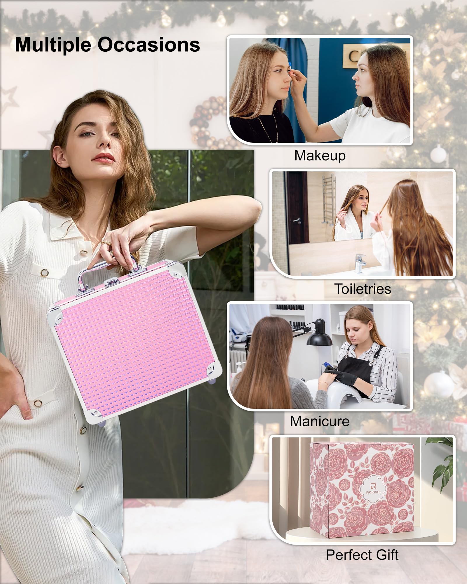 Relavel rangement multiusage voyage pour cosmétiques et accessoires.