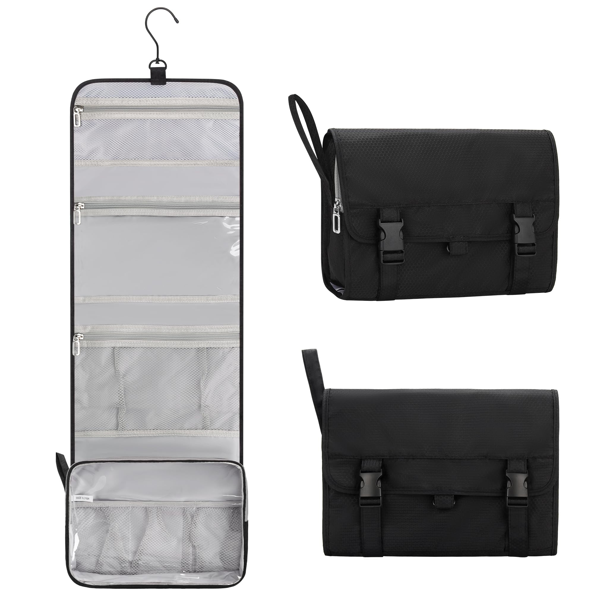Relavel sac produits de toilette pendu grande capacite, rangement facile en voyage