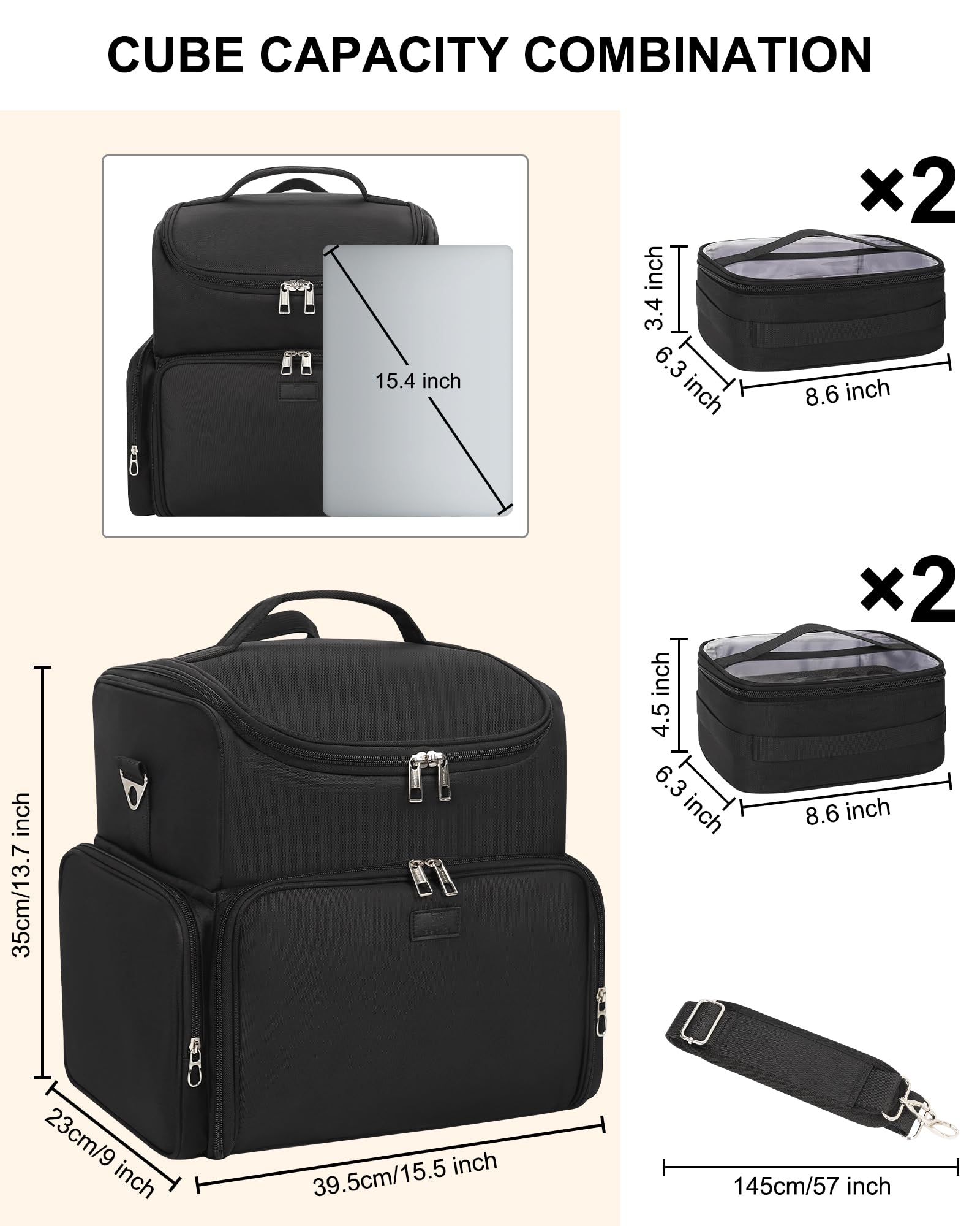Relavel sac tatouage avec diviseurs amovibles pour organisation.