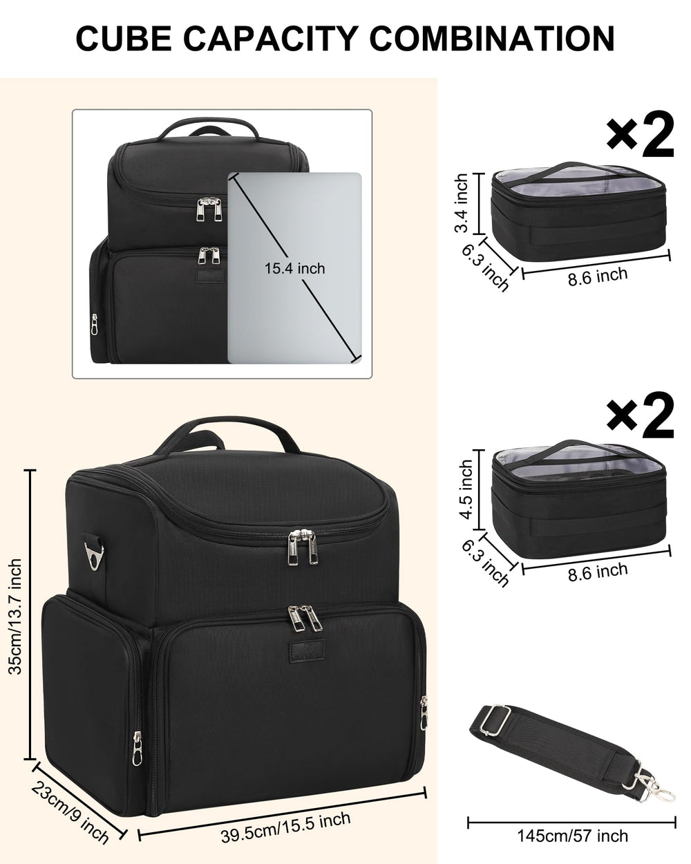 Relavel sac tatouage avec diviseurs amovibles pour organisation.