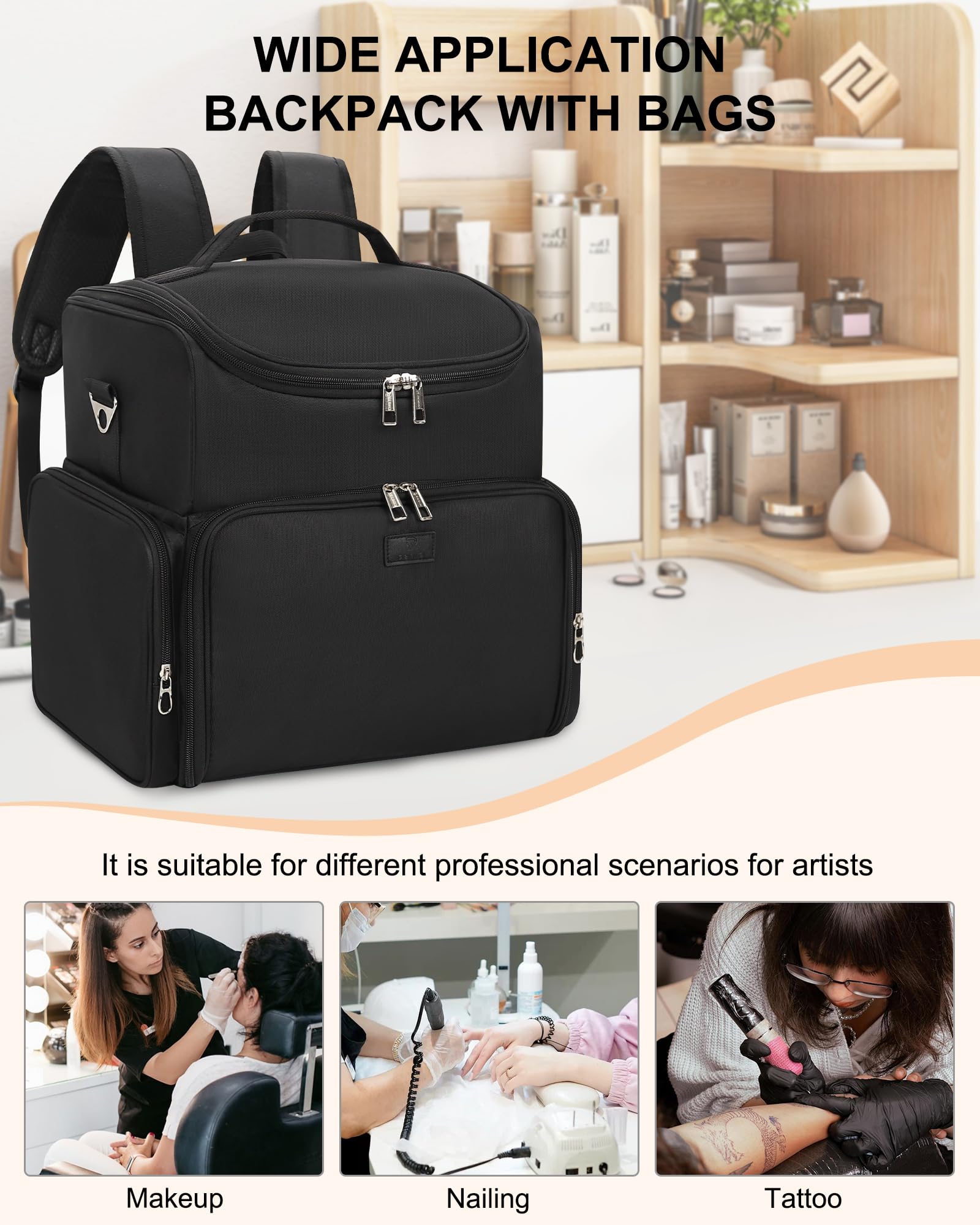 Relavel rangement polyvalent idéal pour professionnels multi-services beauté.