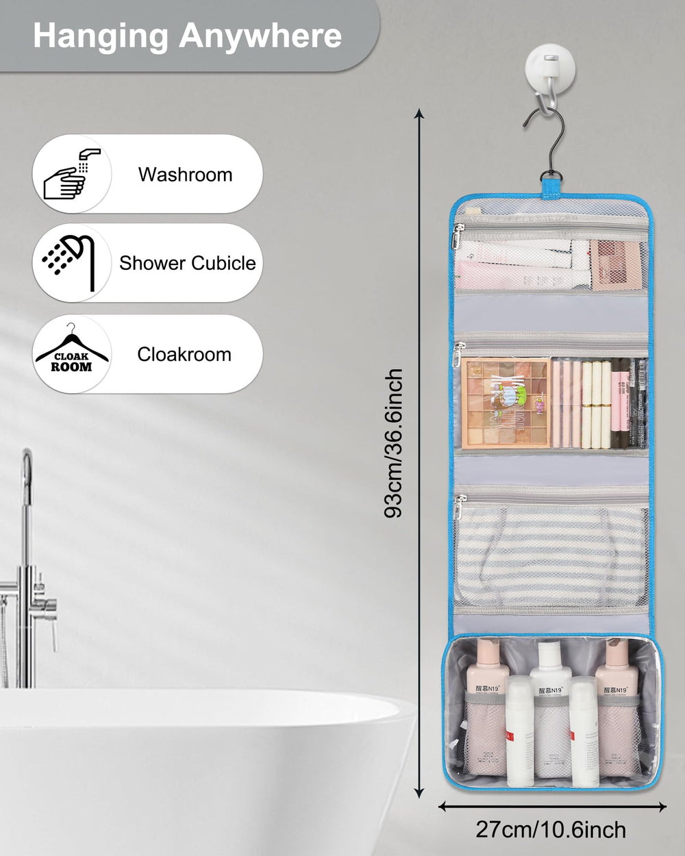 Relavel sac toilette en nylon imperméable protège les articles.